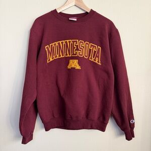 Champion Minnesota Golden Gophers Embroidered Crewneck Small